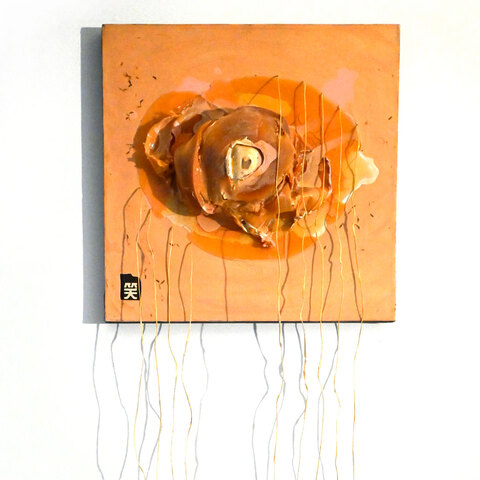 68. L'oeil qui voit tout. Médiums mixtes sur toile. 2002.
600$
