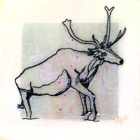71. Atuk sur Nitassinan 12 x 12". 2012.
600$